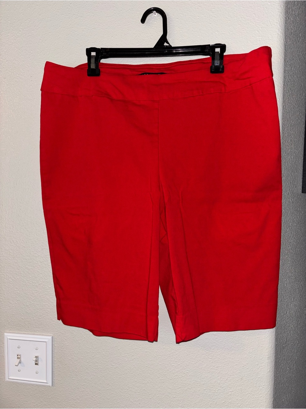 Zac & Rachel Vibrant Red Pull-On Bermuda Shorts